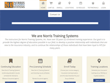 Tablet Screenshot of norristrainingsystems.com